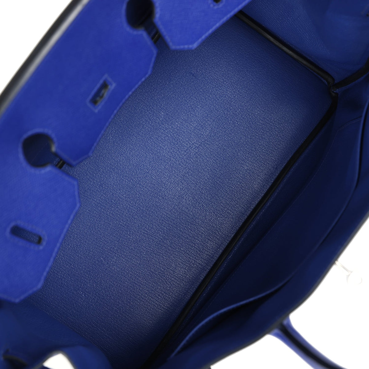 Pre-owned Hermes Birkin 35 Bleu Electric Epsom Palladium Hardware