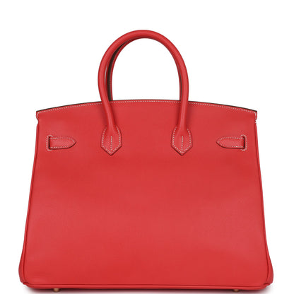 Pre-owned Hermes Birkin 35 Rose Jaipur Candy Epsom Permabrass Hardware
