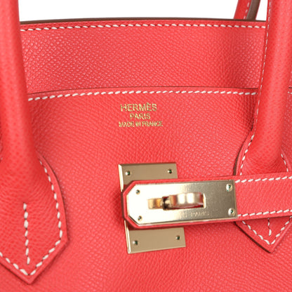 Pre-owned Hermes Birkin 35 Rose Jaipur Candy Epsom Permabrass Hardware