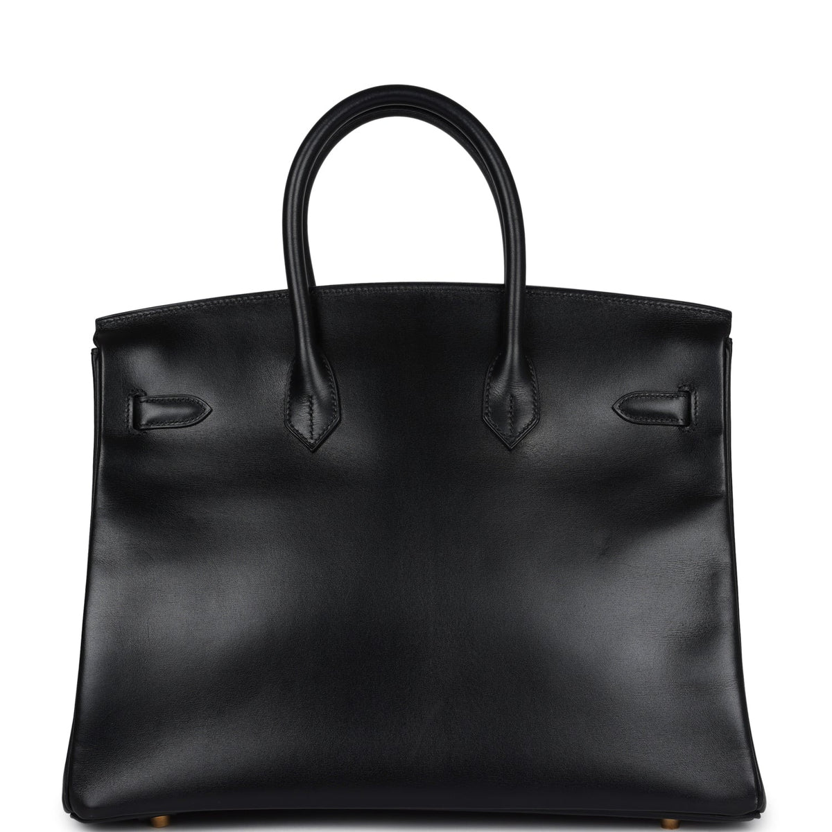 Vintage Hermes Birkin 35 Black Box Gold Hardware