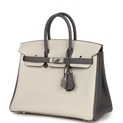 Hermes Special Order (HSS) Birkin 25 Beton and Etain Togo Brushed Palladium Hardware