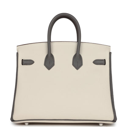 Hermes Special Order (HSS) Birkin 25 Beton and Etain Togo Brushed Palladium Hardware