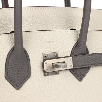 Hermes Special Order (HSS) Birkin 25 Beton and Etain Togo Brushed Palladium Hardware