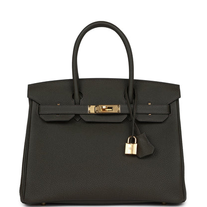 Hermes Birkin 30 Vert de Gris Togo Gold Hardware