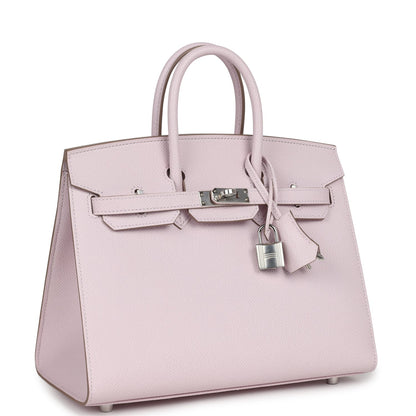 Hermes Birkin Sellier 25 Mauve Pale Epsom Palladium Hardware