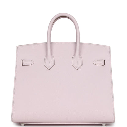 Hermes Birkin Sellier 25 Mauve Pale Epsom Palladium Hardware