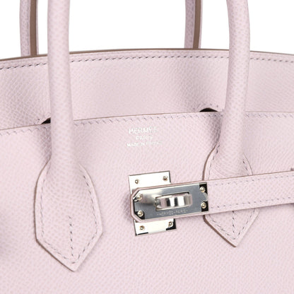 Hermes Birkin Sellier 25 Mauve Pale Epsom Palladium Hardware