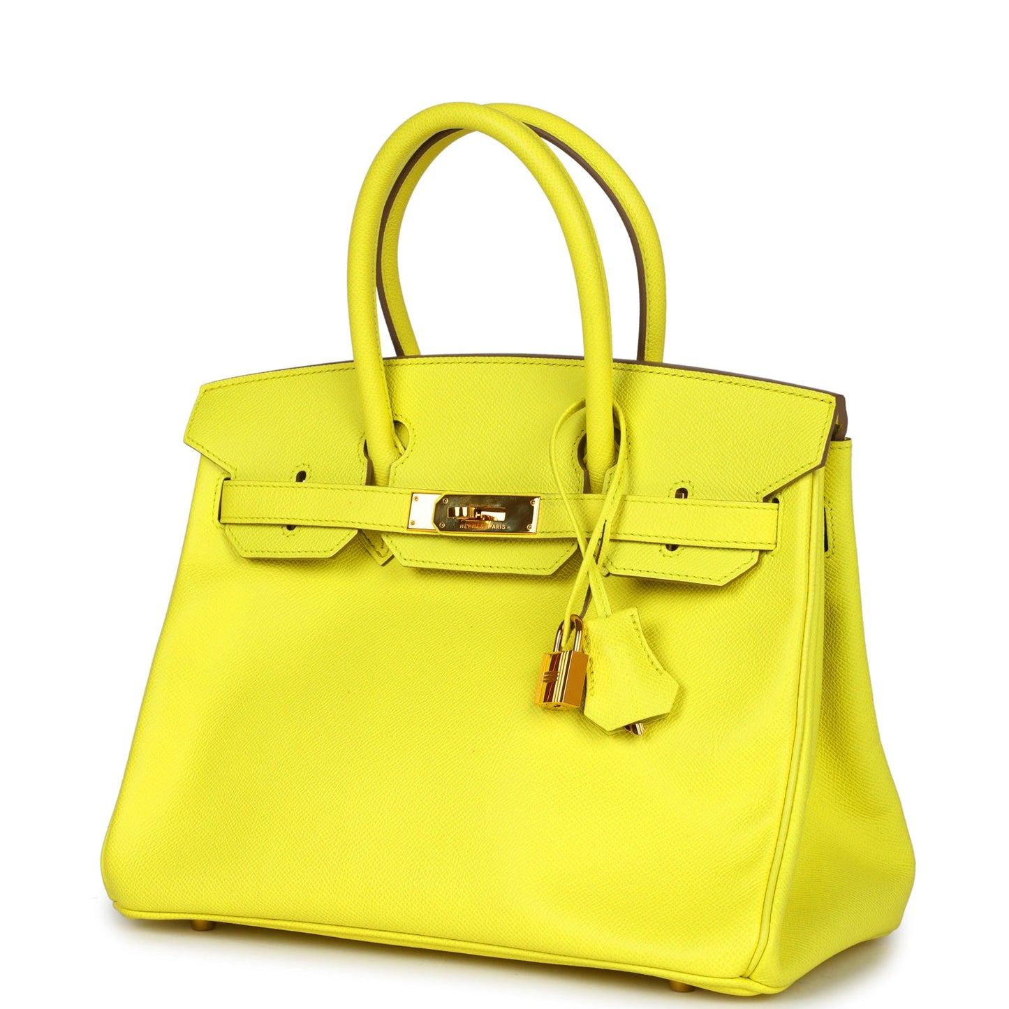 Pre-owned Hermes Birkin 30 Lime Epsom Gold Hardware