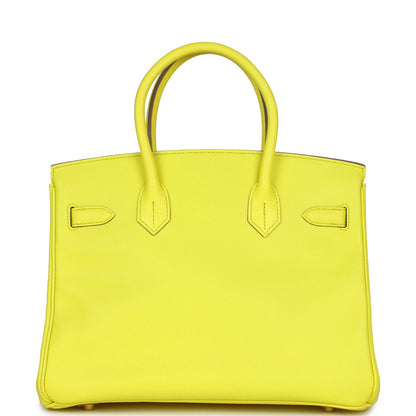 Pre-owned Hermes Birkin 30 Lime Epsom Gold Hardware