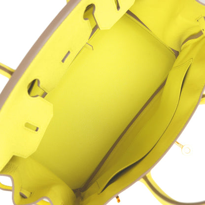 Pre-owned Hermes Birkin 30 Lime Epsom Gold Hardware