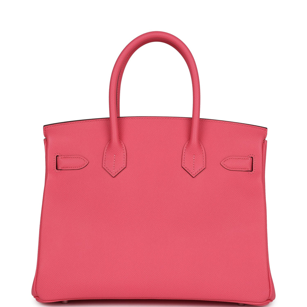 Pre-owned Hermes Birkin 30 Rose Azalee Epsom Palladium Hardware