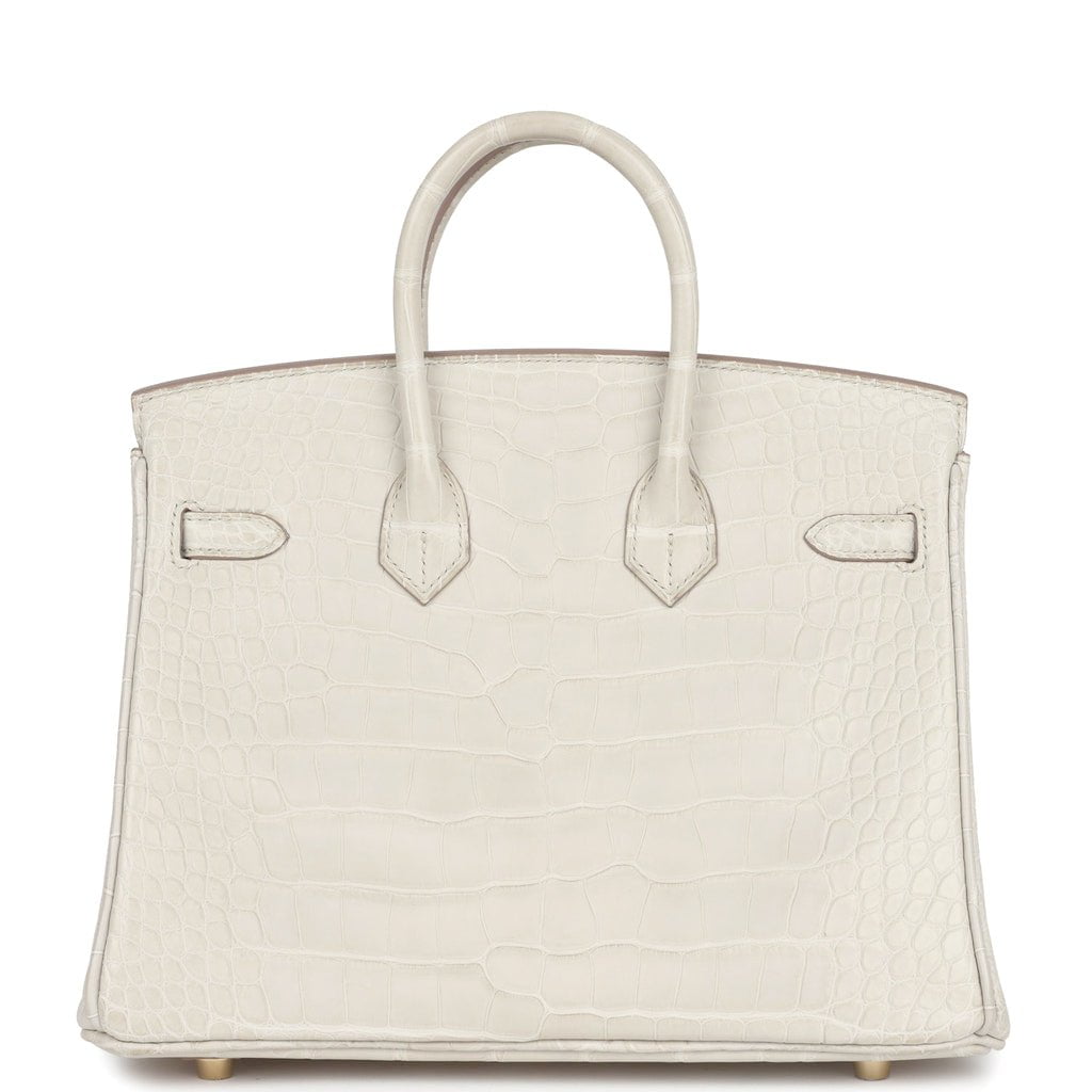 Hermes Birkin 25 Beton Matte Alligator Gold Hardware
