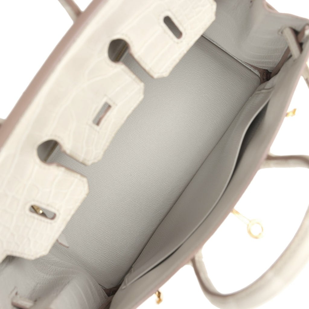 Hermes Birkin 25 Beton Matte Alligator Gold Hardware