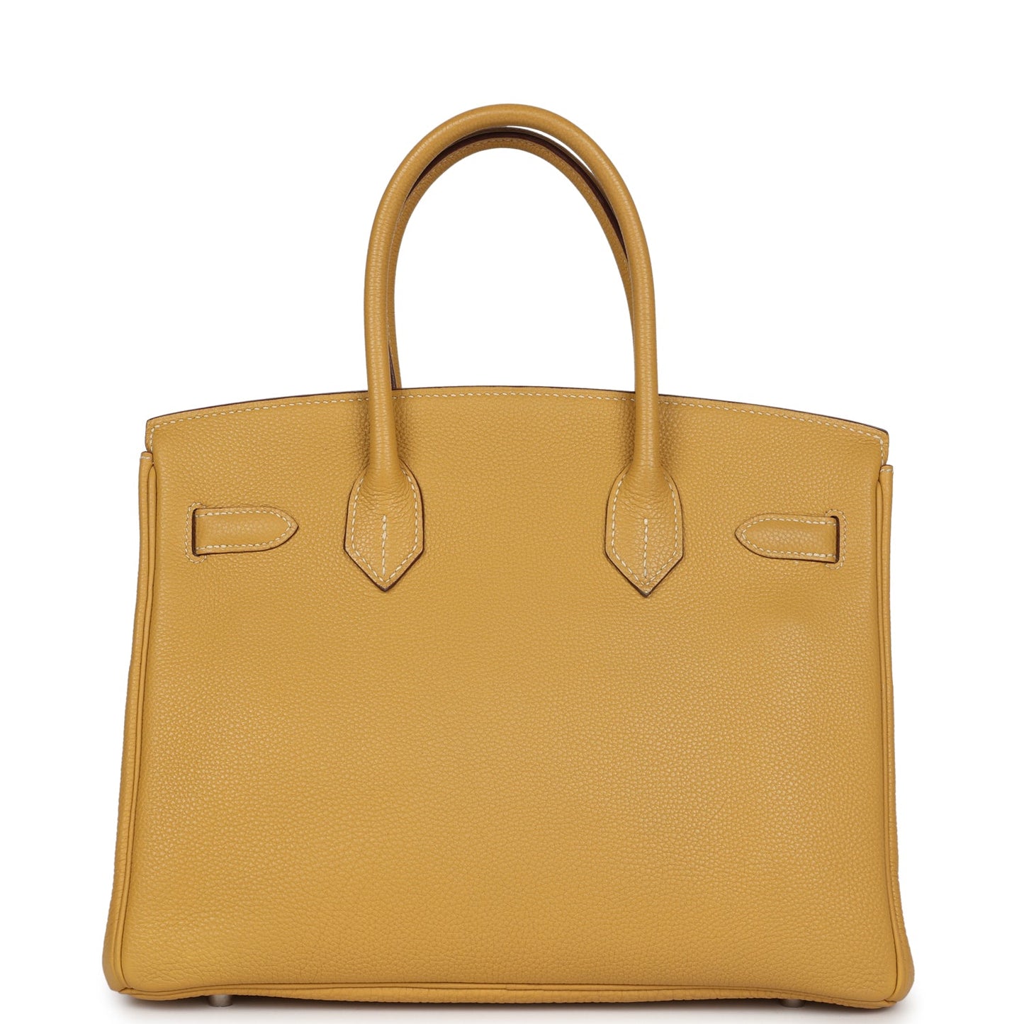 Pre-owned Hermes Birkin 30 Curry Togo Palladium Hardware