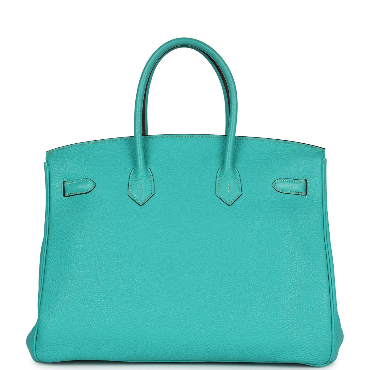 Pre-owned Hermes Birkin 35 Lagon Togo Palladium Hardware