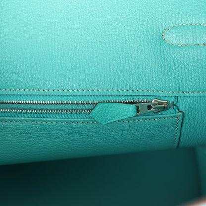 Pre-owned Hermes Birkin 35 Lagon Togo Palladium Hardware