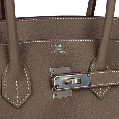 Hermes Birkin 35 Etoupe Togo Palladium Hardware