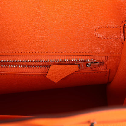 Hermes Birkin 25 Orange Minium Togo Palladium Hardware