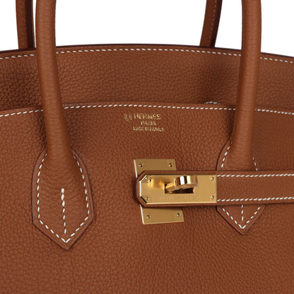 Hermes Special Order (HSS) Birkin 35 Gold Togo Gold Hardware