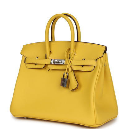 Hermes Birkin 25 Jaune de Naples Swift Palladium Hardware