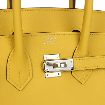 Hermes Birkin 25 Jaune de Naples Swift Palladium Hardware