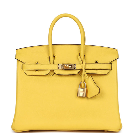 Hermes Birkin 25 Jaune de Naples Togo Gold Hardware