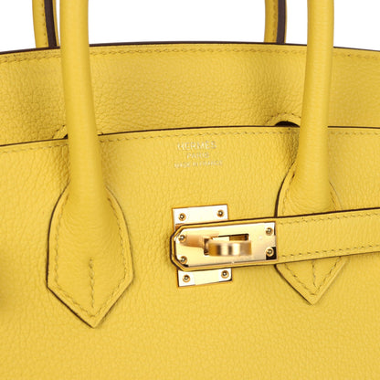 Hermes Birkin 25 Jaune de Naples Togo Gold Hardware