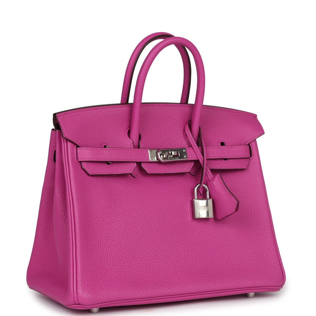 Pre-owned Hermes Birkin 25 Magnolia Togo Palladium Hardware