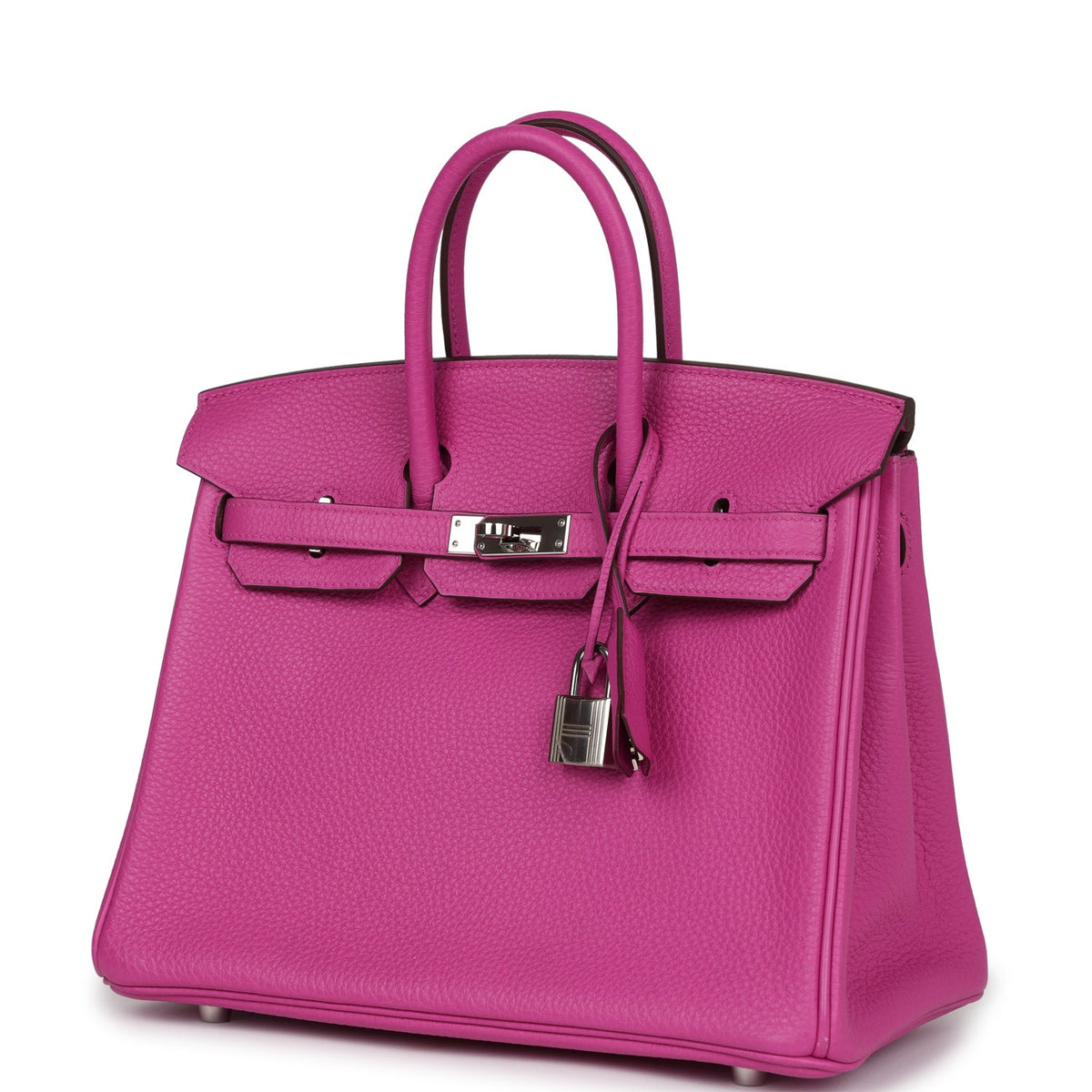 Pre-owned Hermes Birkin 25 Magnolia Togo Palladium Hardware