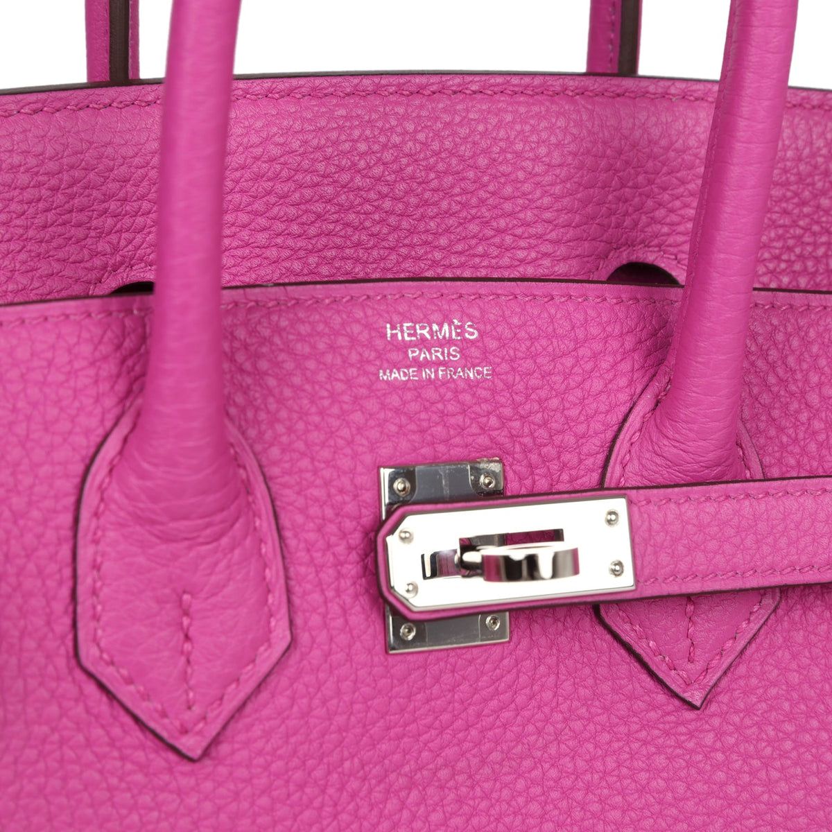 Pre-owned Hermes Birkin 25 Magnolia Togo Palladium Hardware