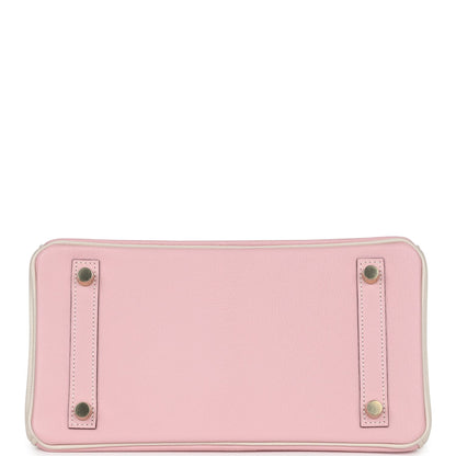 Hermes Special Order (HSS) Birkin 25 Rose Sakura and Nata Chevre Brushed Gold Hardware