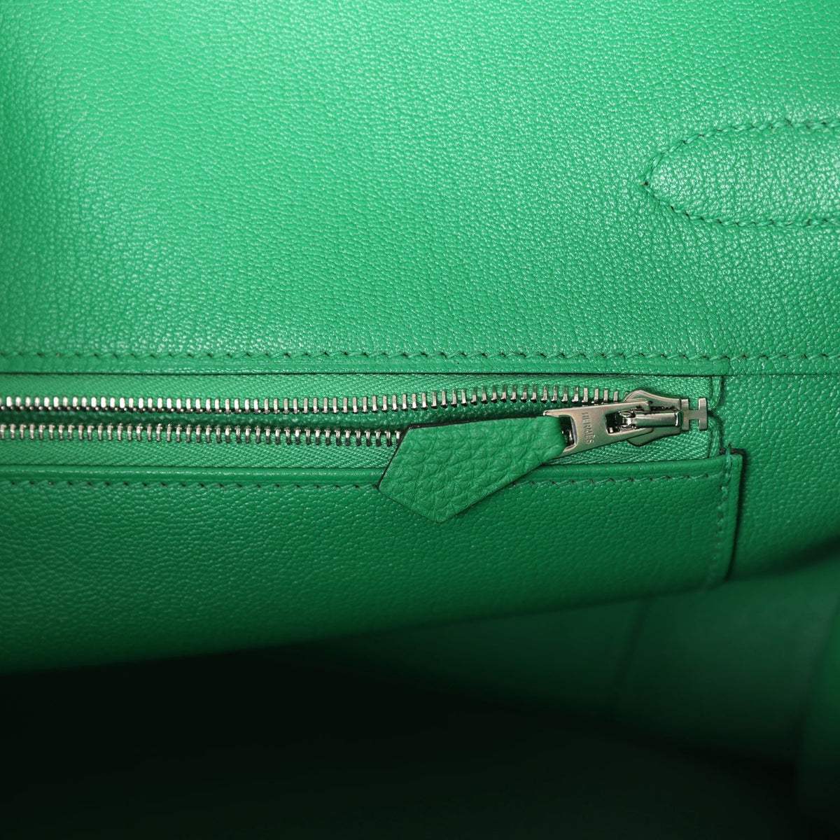 Pre-owned Hermes Birkin 35 Bambou Togo Palladium Hardware