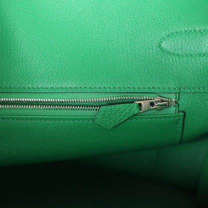 Pre-owned Hermes Birkin 35 Bambou Togo Palladium Hardware