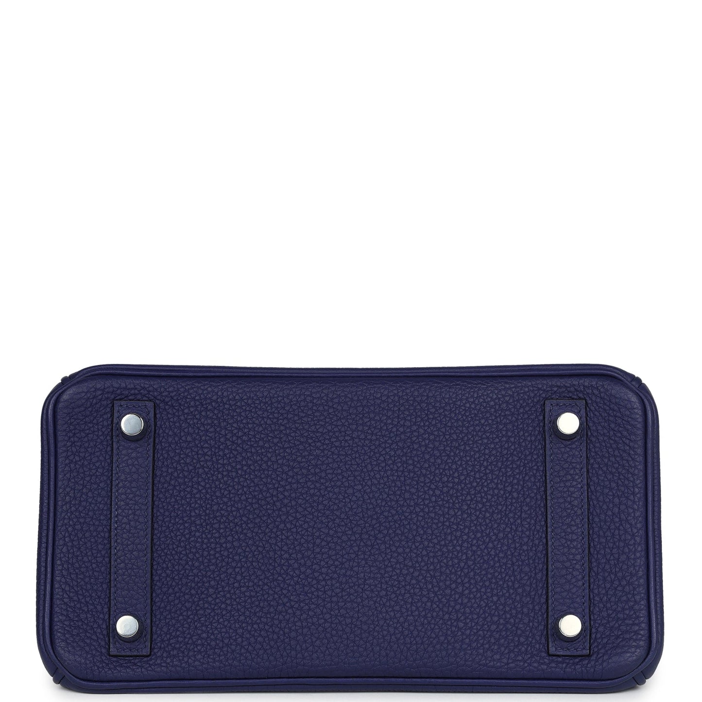 Pre-owned Hermes Birkin 25 Bleu Encre Togo Palladium Hardware