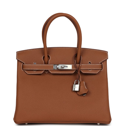 Hermes Birkin 30 Gold Togo Palladium Hardware