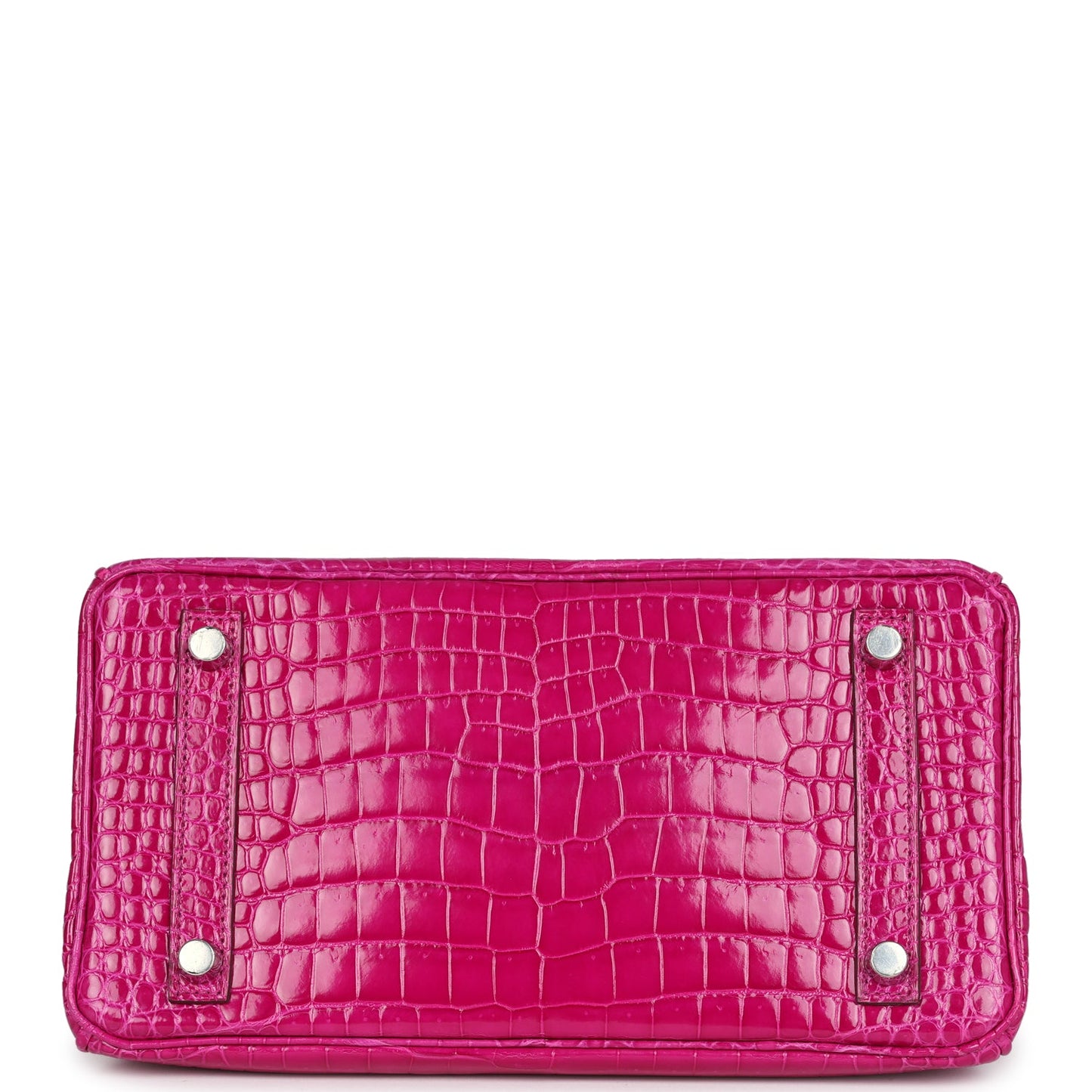 Hermes Birkin 25 Rose Sheherazade Shiny Porosus Crocodile Palladium Hardware
