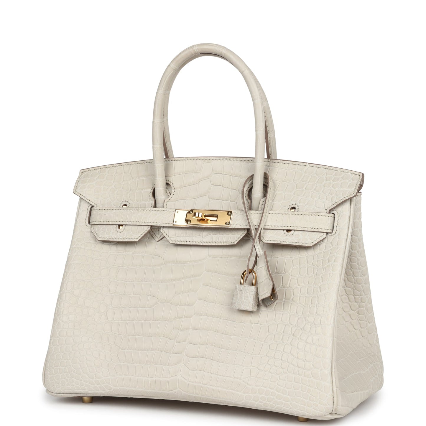 Hermes Birkin 30 Beton Matte Porosus Crocodile Gold Hardware