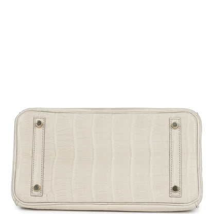 Hermes Birkin 30 Beton Matte Porosus Crocodile Gold Hardware