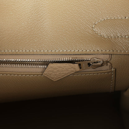Pre-owned Hermes Birkin 30 Trench Togo Palladium Hardware