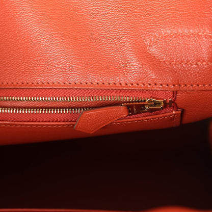 Pre-owned Hermes Birkin 30 Sanguine Matte Alligator Gold Hardware