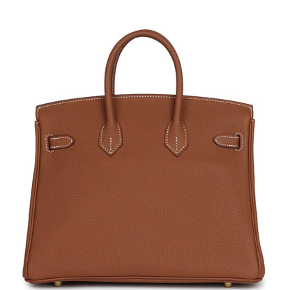 Pre-owned Hermes Birkin 25 Gold Togo Gold Hardware