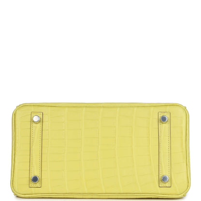 Hermes Birkin 25 Lime Matte Alligator Palladium Hardware