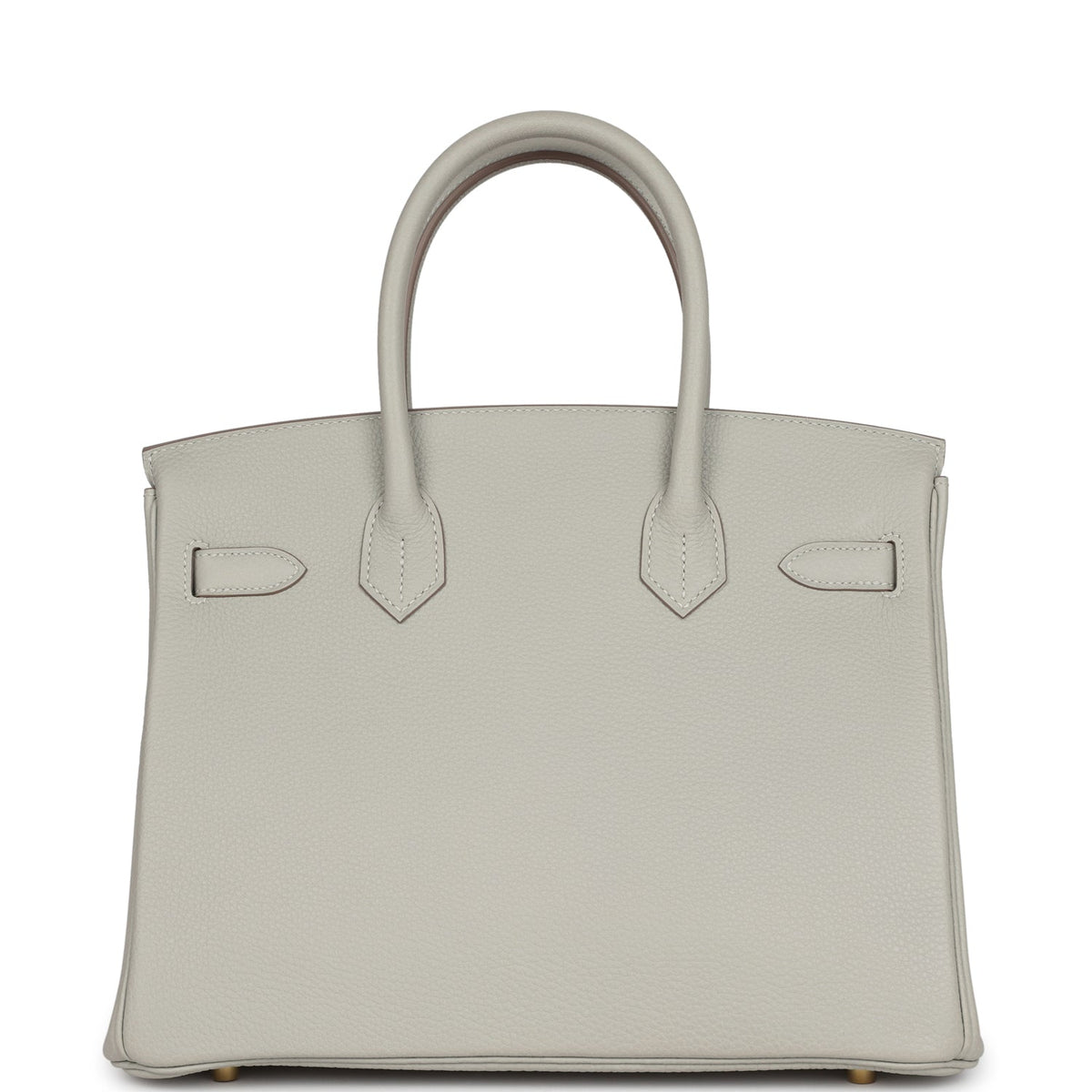 Pre-owned Hermes Birkin 30 Gris Perle Togo Gold Hardware