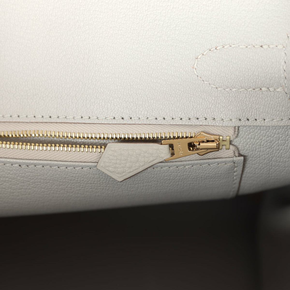 Pre-owned Hermes Birkin 30 Gris Perle Togo Gold Hardware