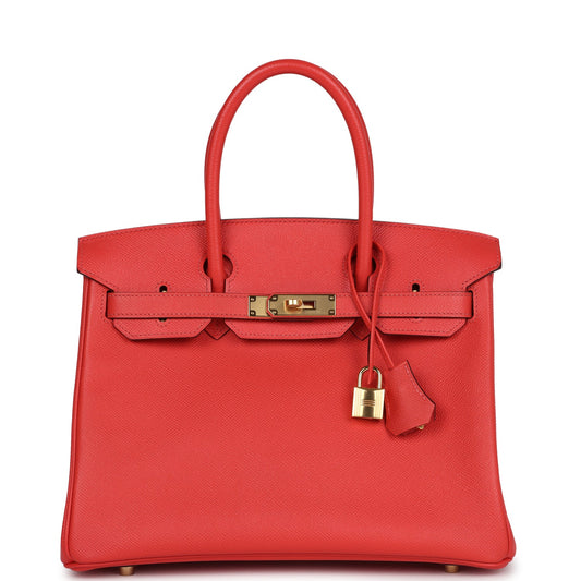Hermes Birkin 30 Rose Jaipur Epsom Gold Hardware