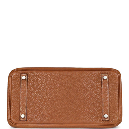 Pre-owned Hermes Birkin 30 Gold Togo Palladium Hardware