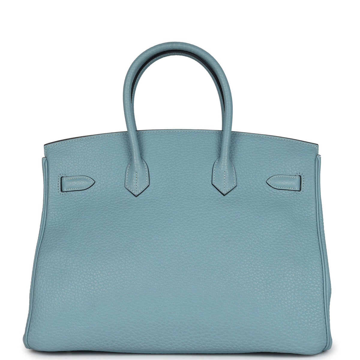 Pre-owned Hermes Birkin 35 Ciel Togo Palladium Hardware