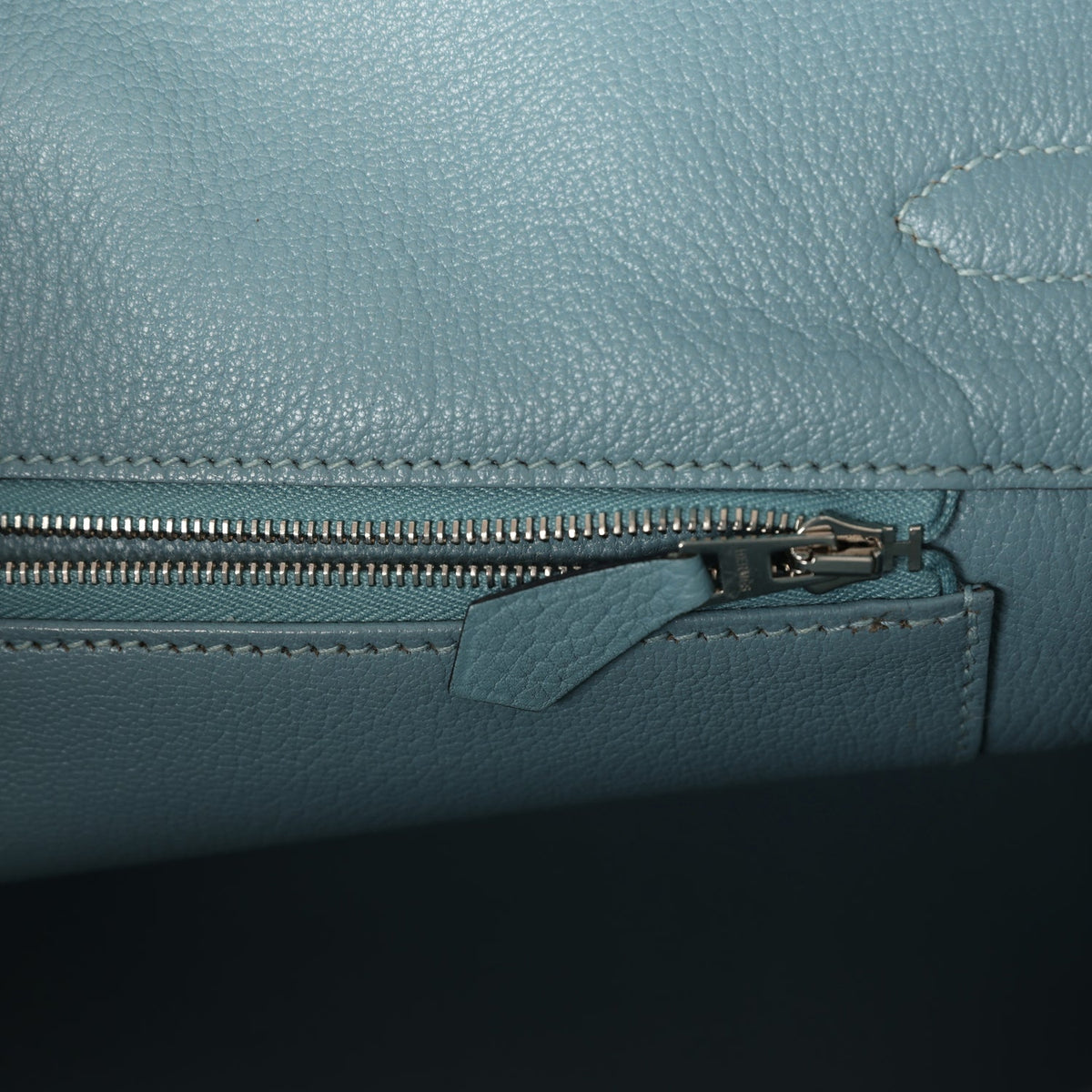 Pre-owned Hermes Birkin 35 Ciel Togo Palladium Hardware