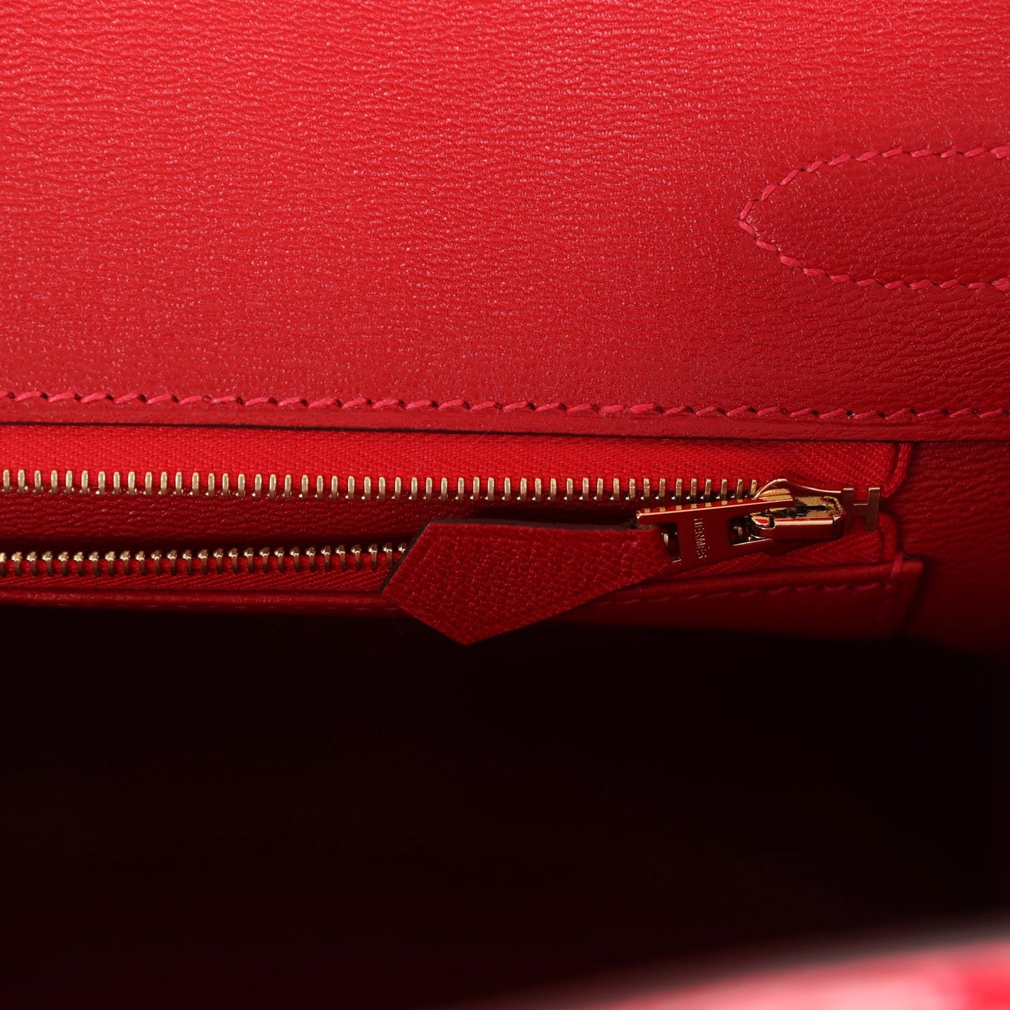 Hermes Birkin 30 Braise Shiny Porosus Crocodile Gold Hardware