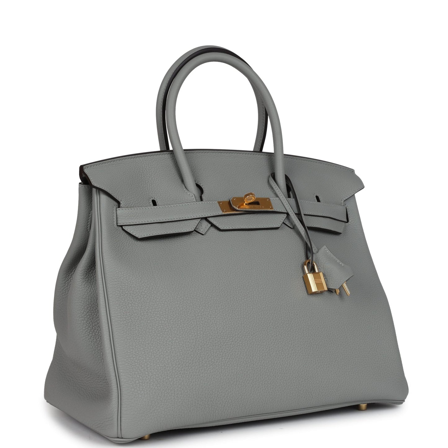 Hermes Birkin 35 Gris Mouette Togo Gold Hardware